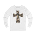 Camo Cross Long Sleeve Tee-Bella+Canvas