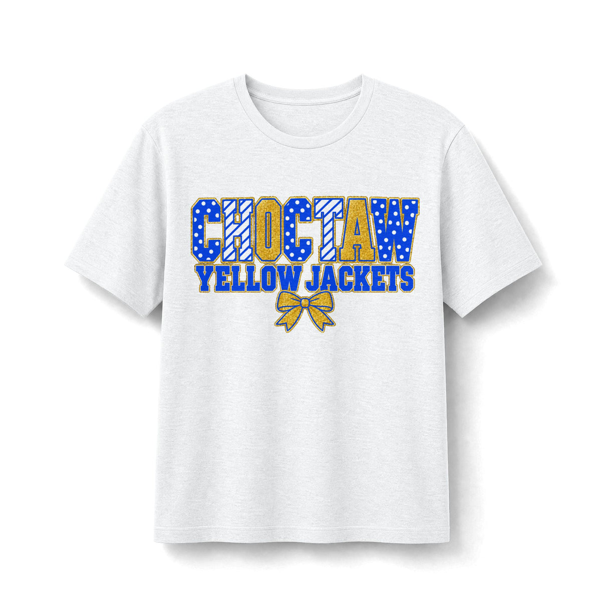 Choctaw Yellowjackets Blue & Gold Bow