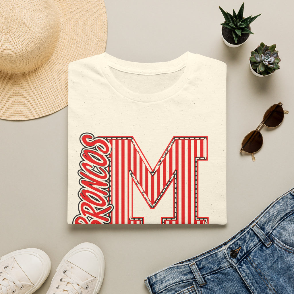 Broncos Varsity "M" Tee - Retro Letter Graphic T-Shirt