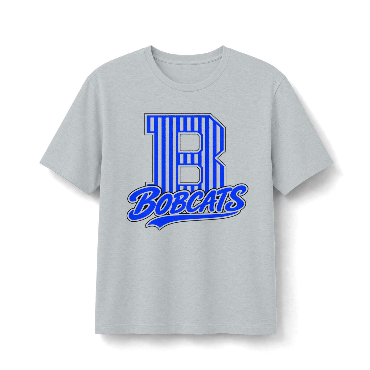Bobcats Striped Varsity B Graphic Bella+Canvas Tee