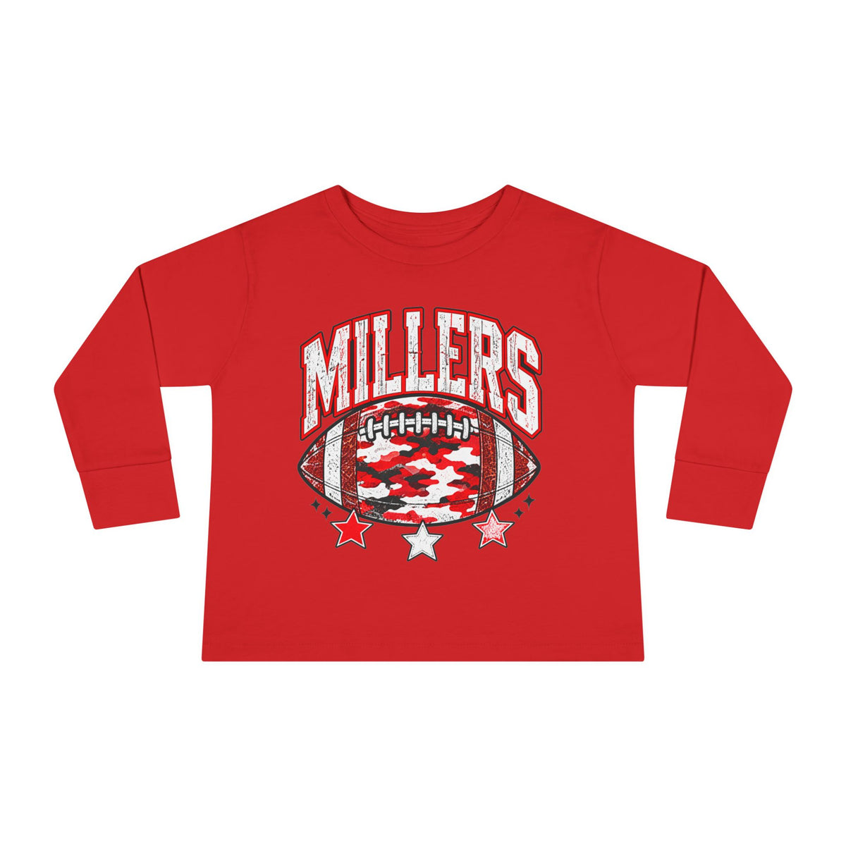 Little Millers Camo Football Toddler Long Sleeve Tee