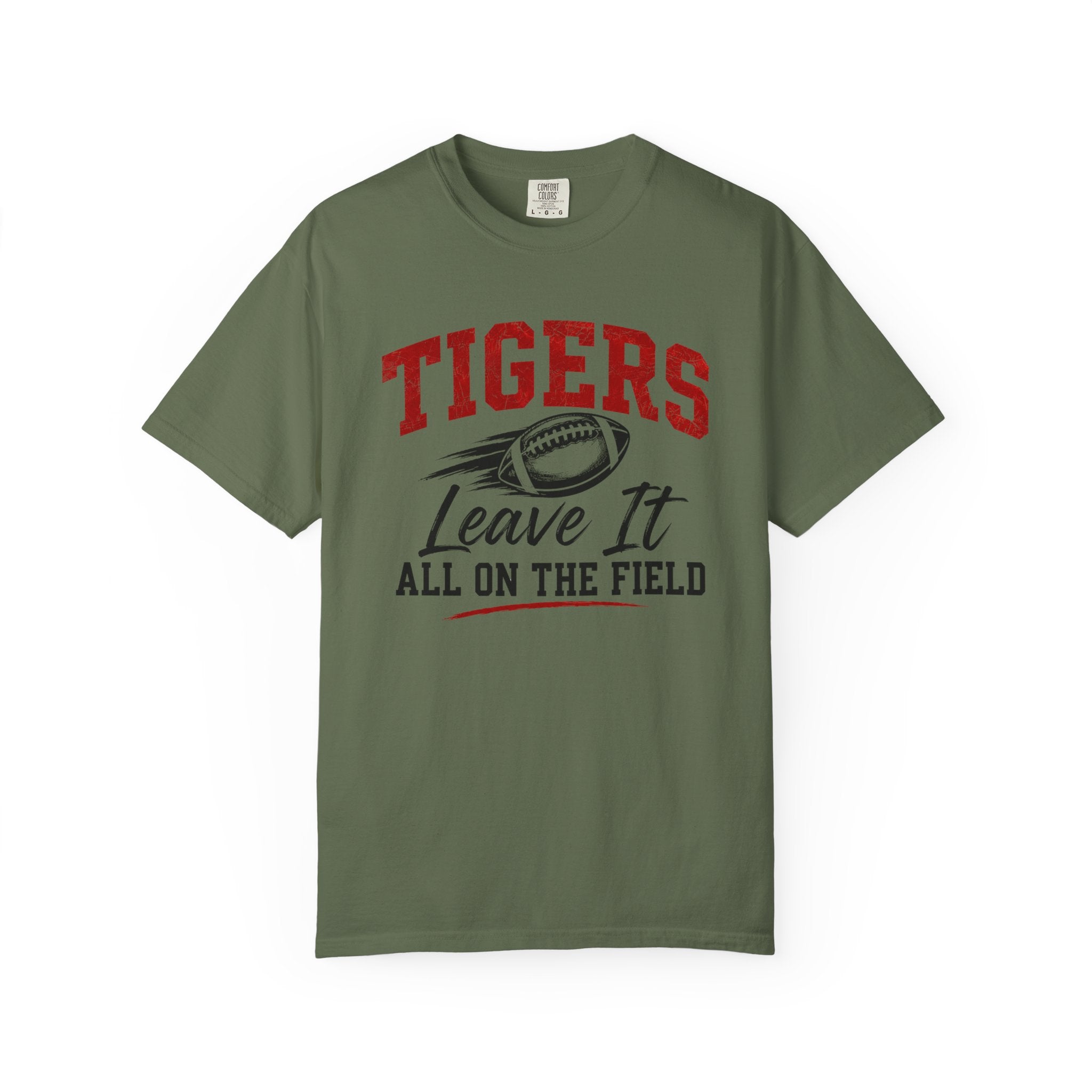Tigers Leave It All on the Field/Comfort Colors Football Tee