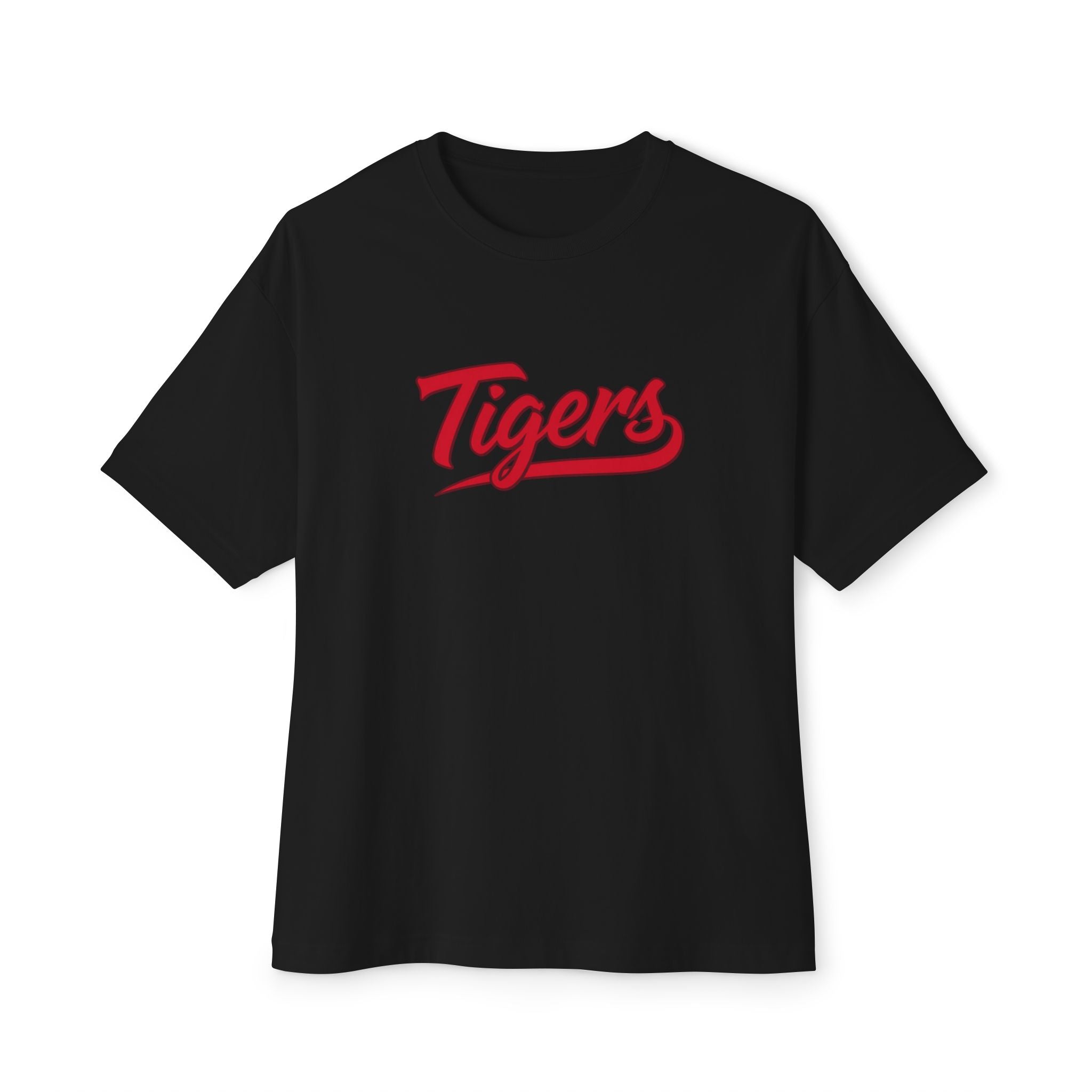 Tigers Script Tee | White oversized boxy T-shirt