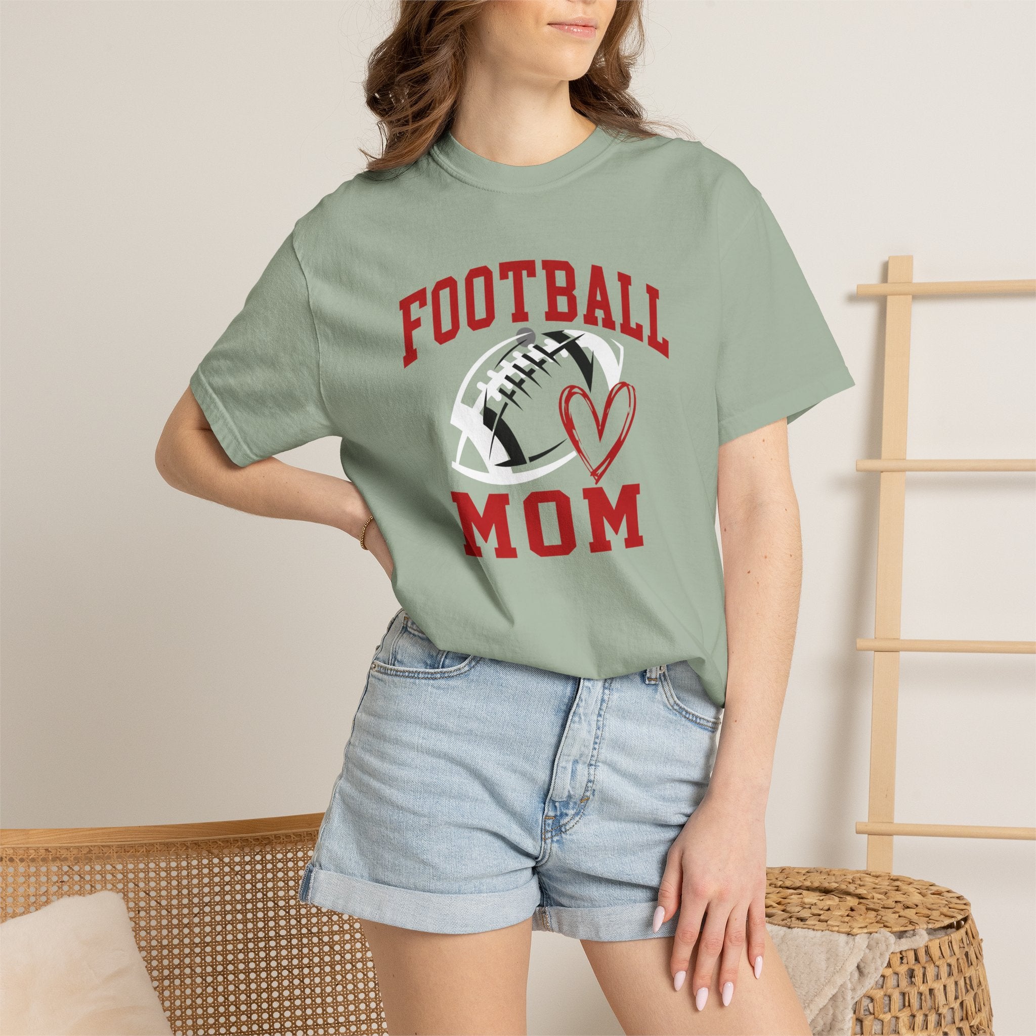 Football Mom Garment-Dyed T-Shirt