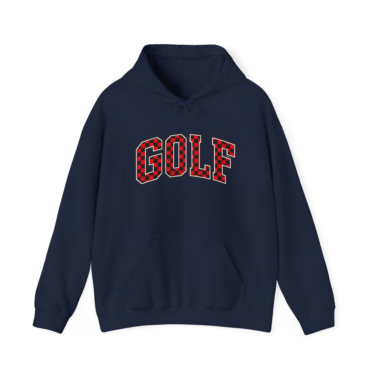 GOLF Checkered Hoodie - Red & Black Varsity Pullover