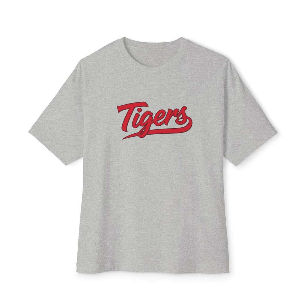 Tigers Script Tee | White oversized boxy T-shirt
