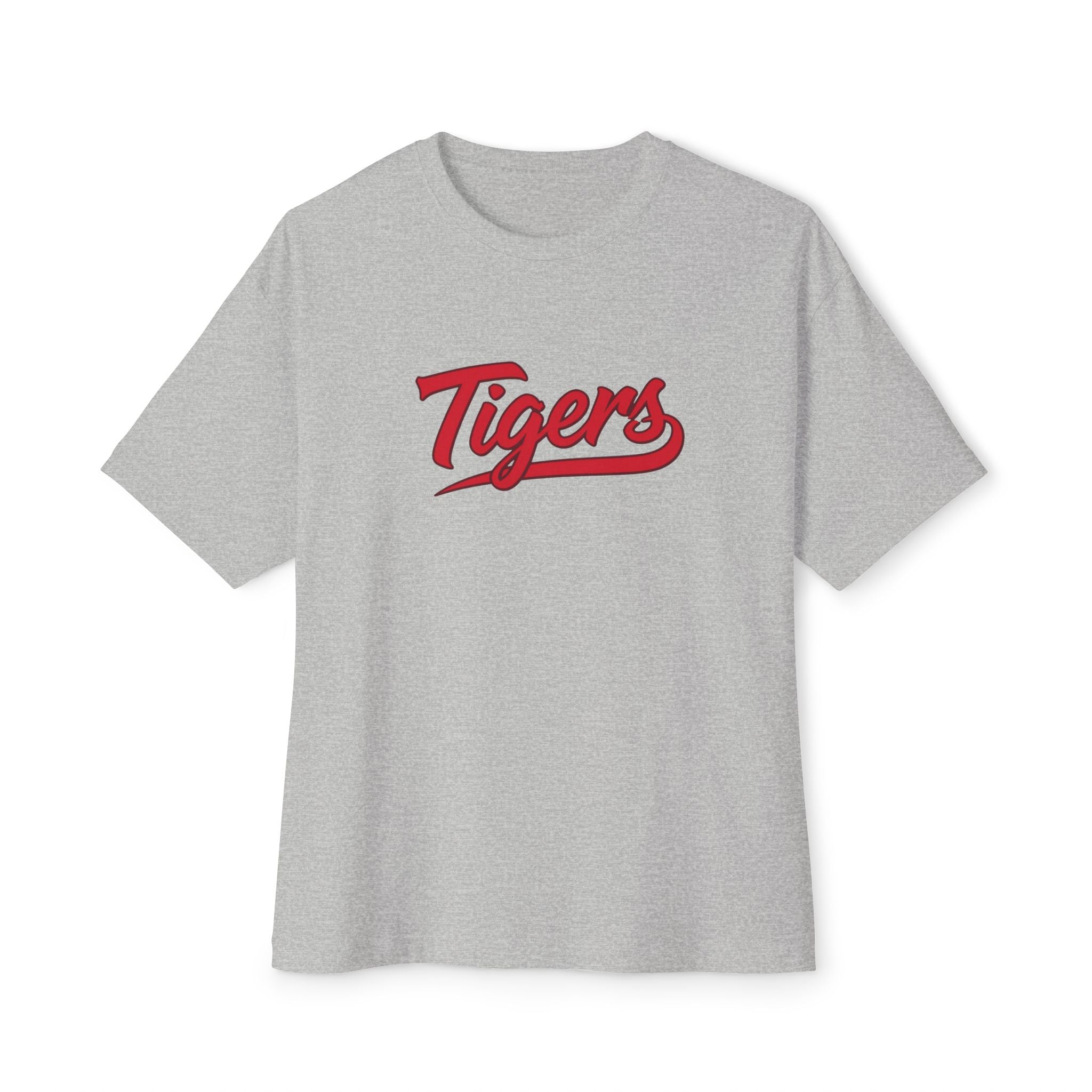 Tigers Script Tee | White oversized boxy T-shirt