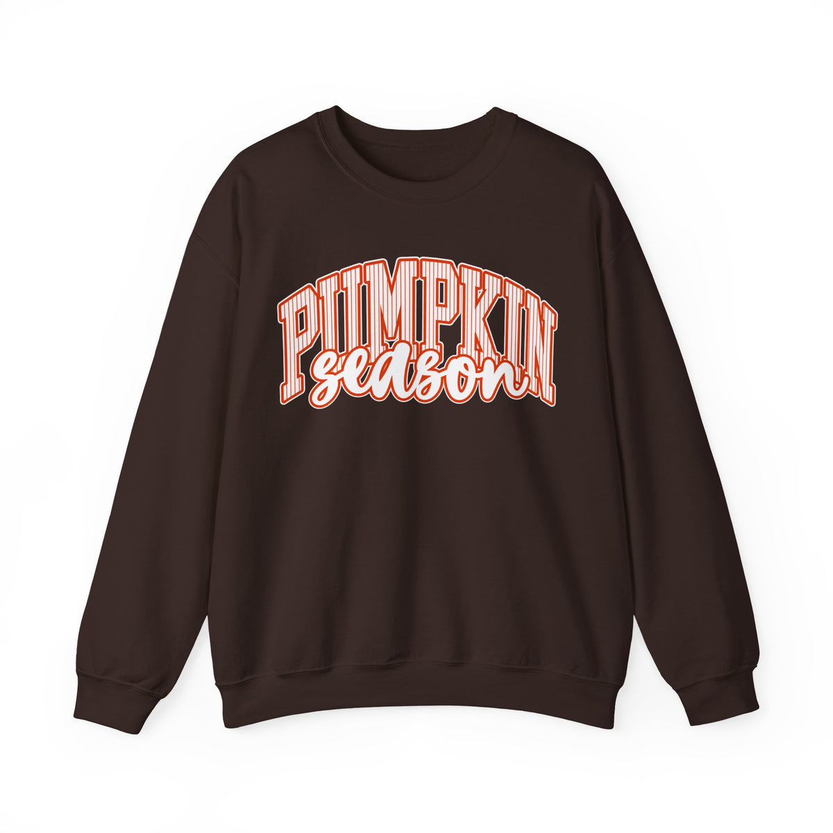 Pumpkin Season Pinstripe Crewneck Sweatshirt