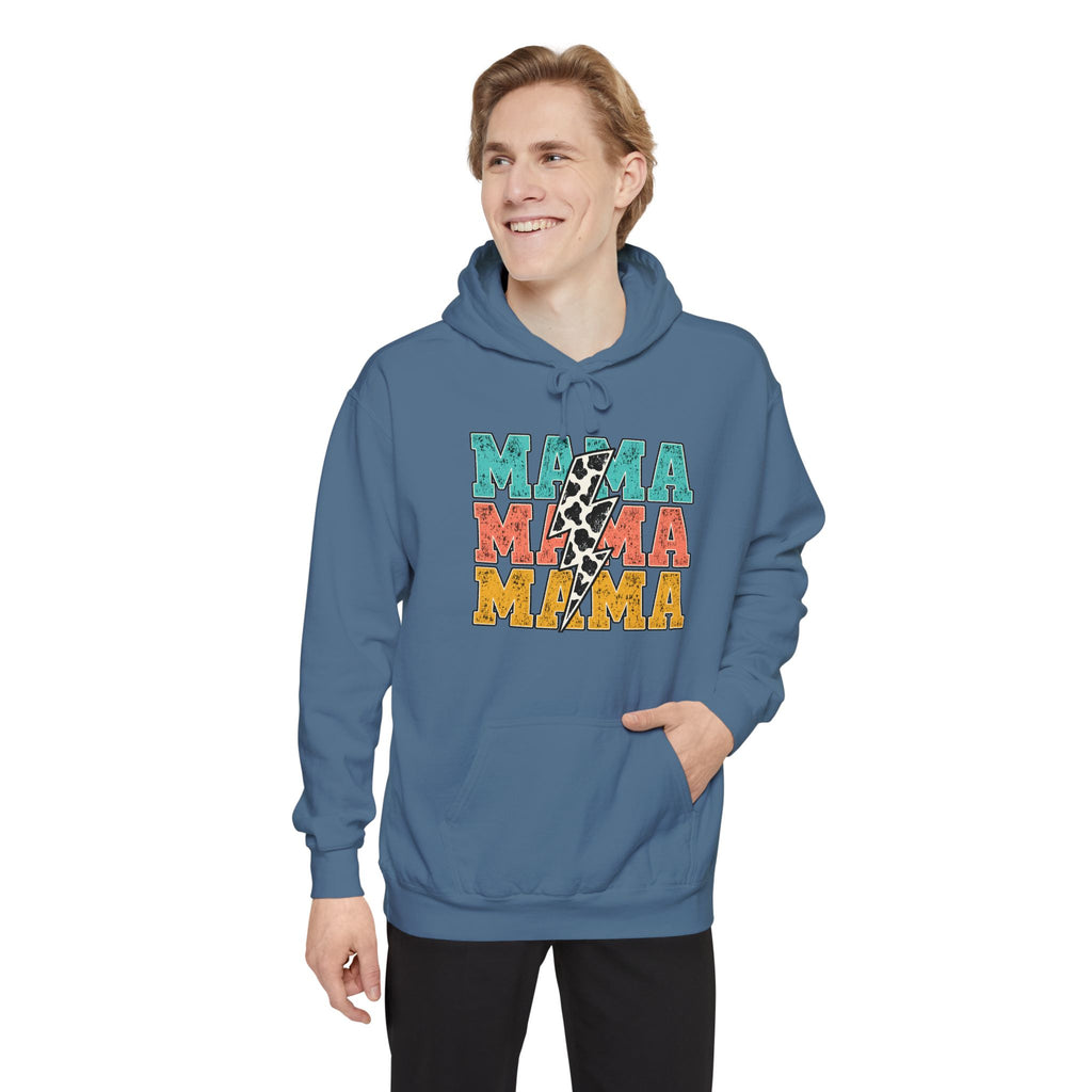 Retro MAMA Cow Print Hoodie