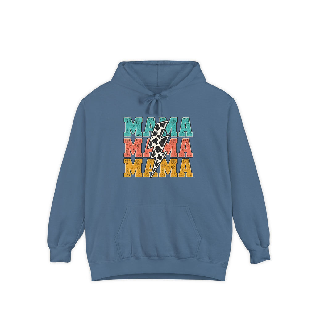 Retro MAMA Cow Print Hoodie