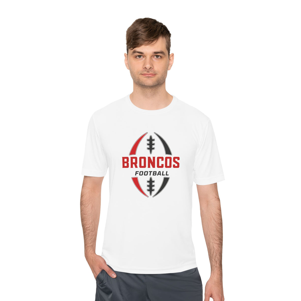 Broncos Football Tee — Moisture-Wicking Athletic Shirt