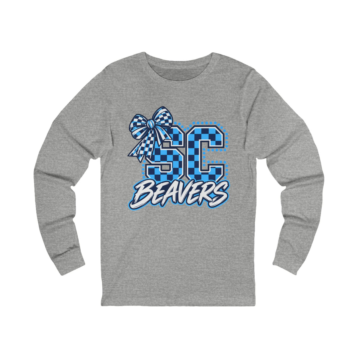 SC Beavers Checkered Bow Long Sleeve Tee