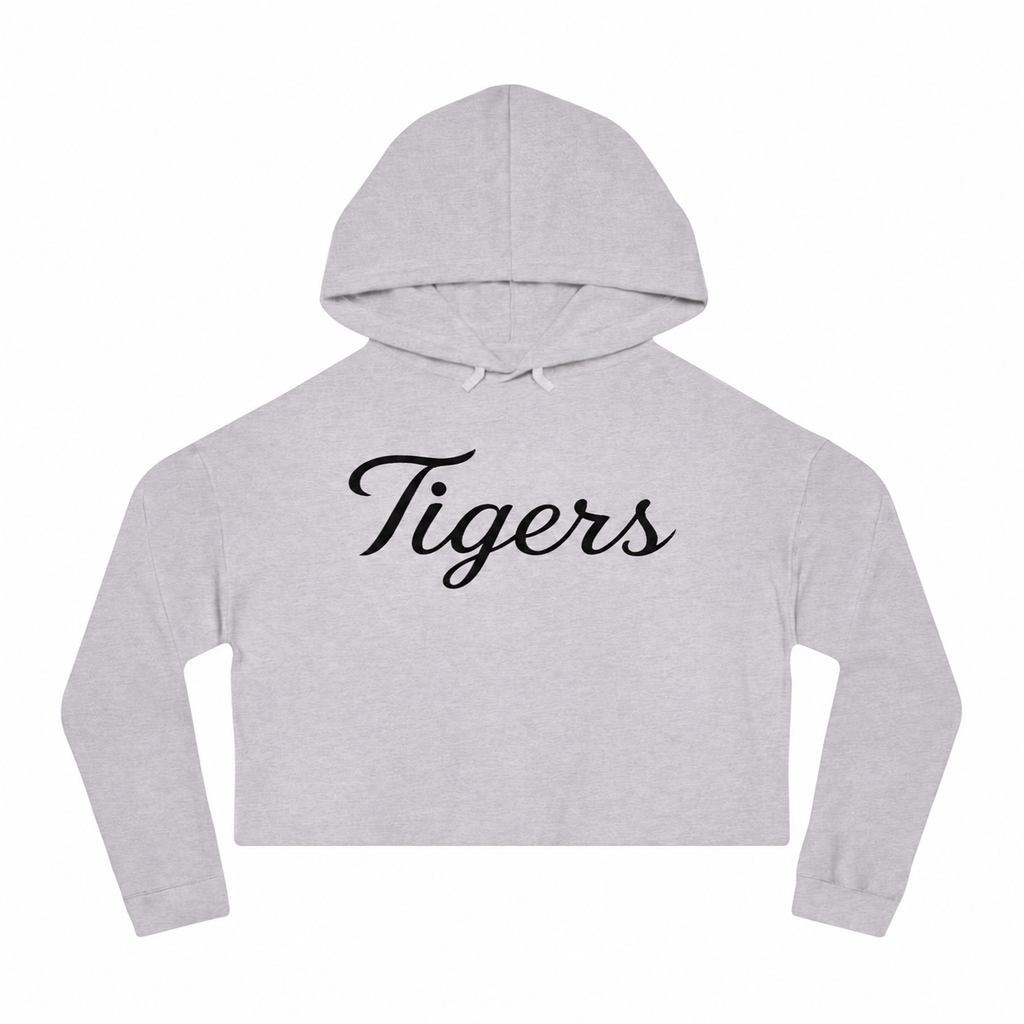 Tigers Script Cropped Hoodie