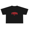 TIGERS Heart Women's Jersey Crop Tee- Varsity
