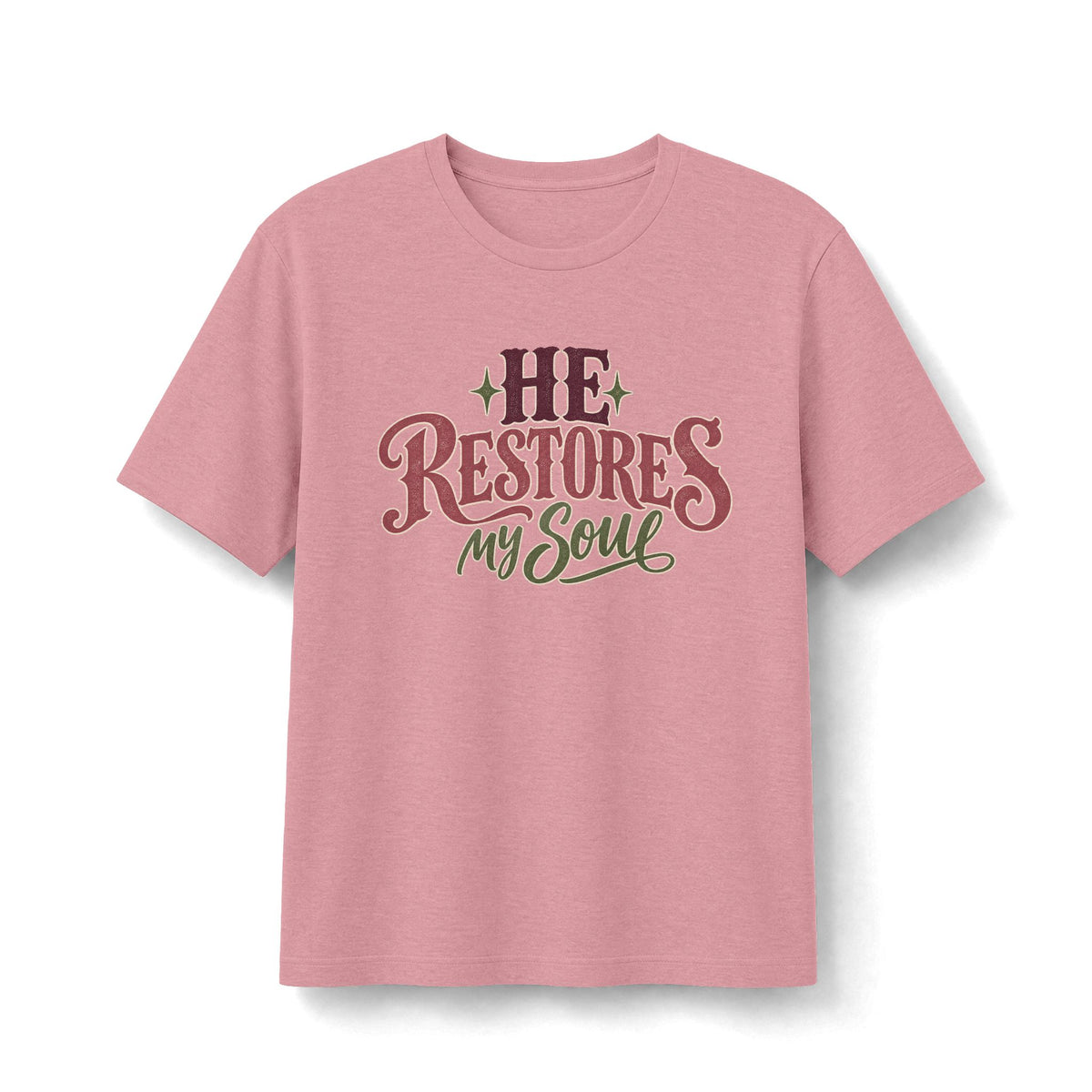 He Restores My Soul Christian Faith T-Shirt