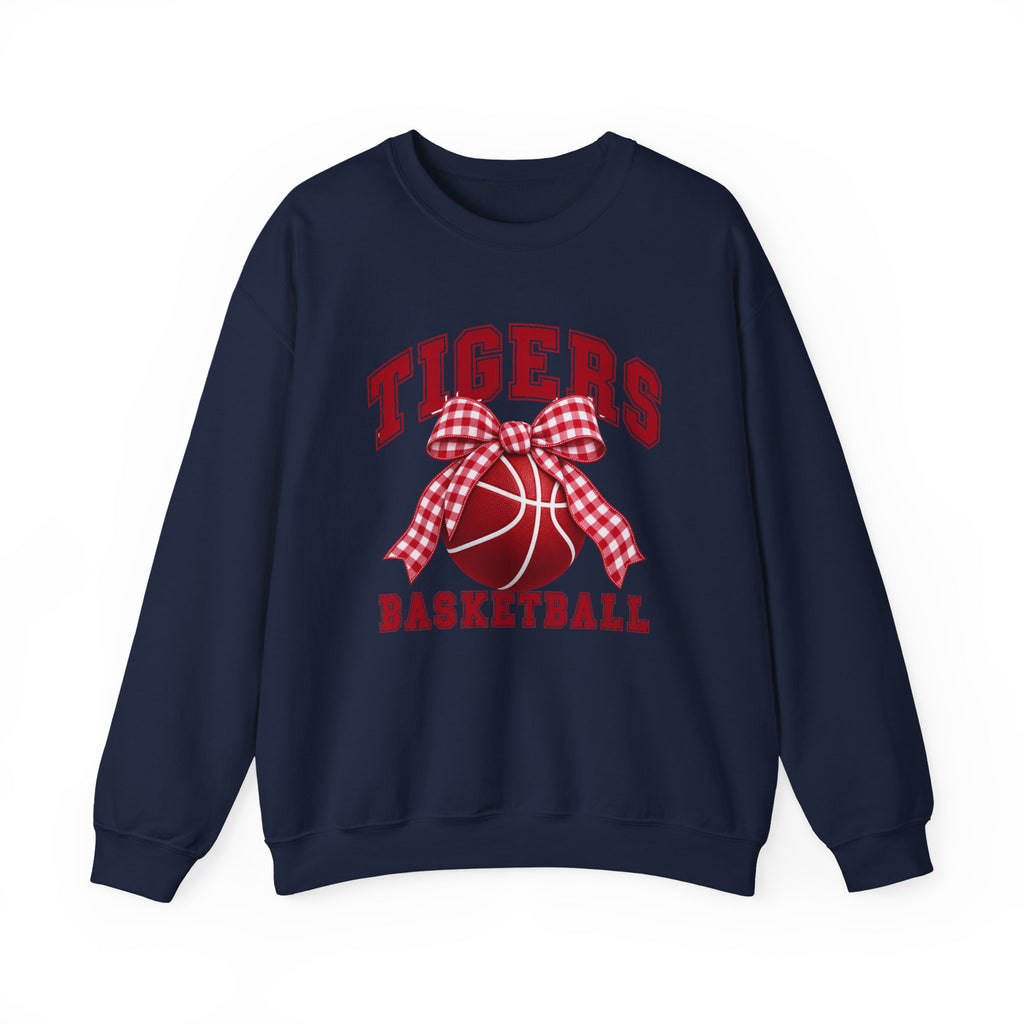 Tigers Basketball Bow Crewneck Sweatshirt