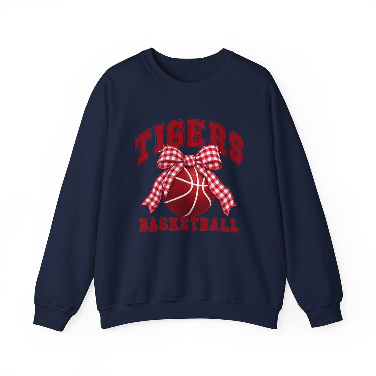 Tigers Basketball Bow Crewneck Sweatshirt