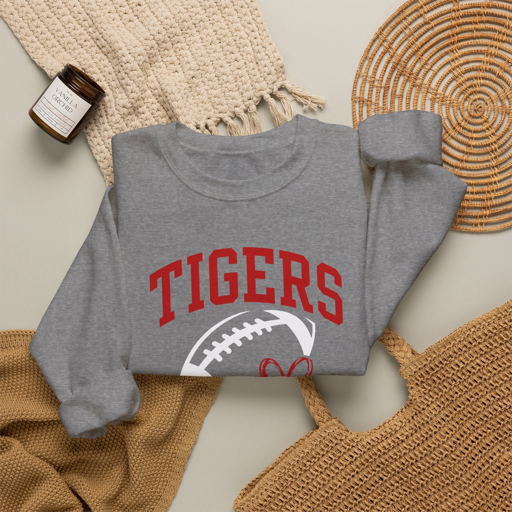 Tigers Football Crewneck Sweatshirt/Game Day Spirit Wear