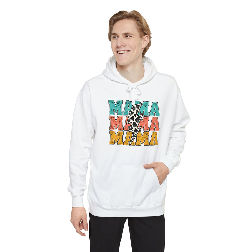 Retro MAMA Cow Print Hoodie