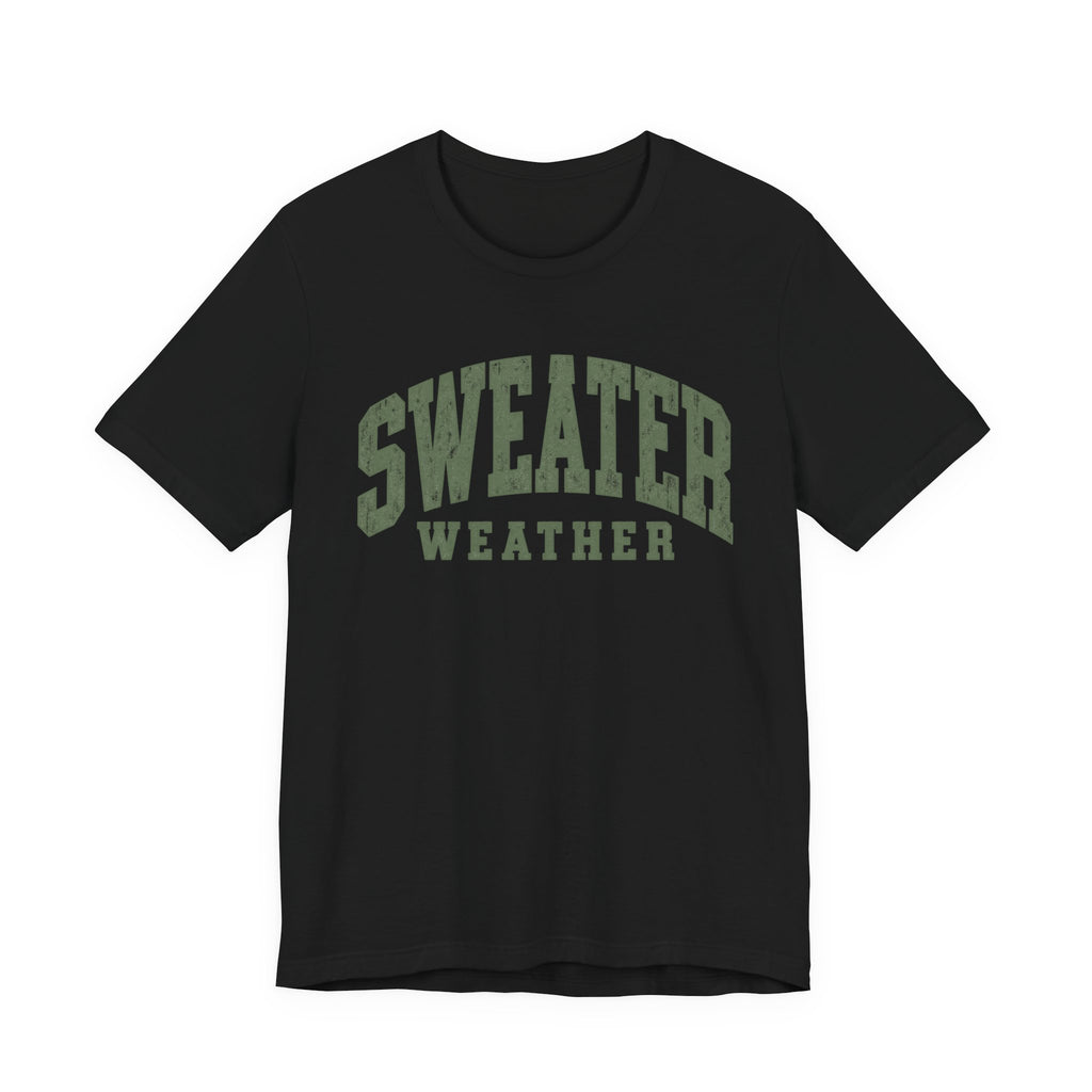Sweater Weather T-Shirt - Vintage Collegiate Fall Tee