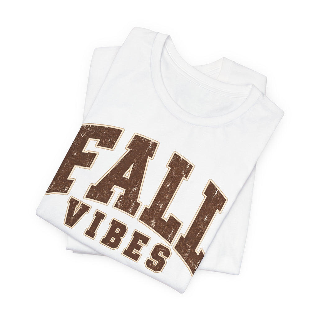 Fall Vibes T-Shirt - Vintage Collegiate Autumn Graphic Tee