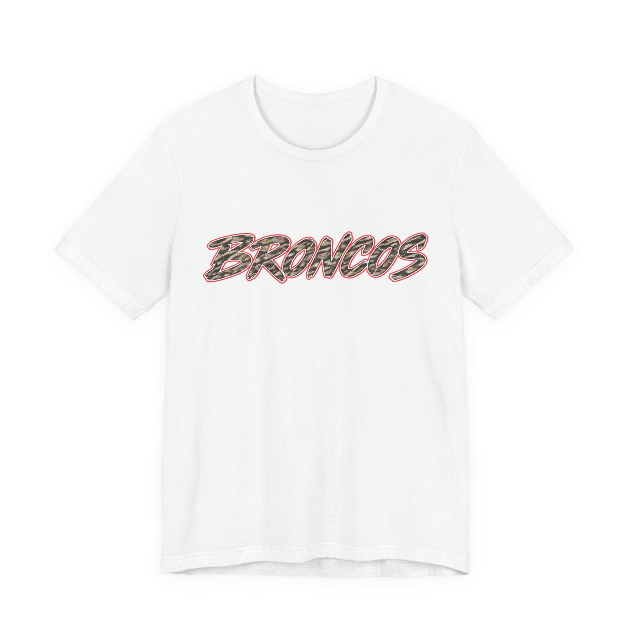 BRONCOS Leopard Print Unisex Tee - Bella+Canvas 3001
