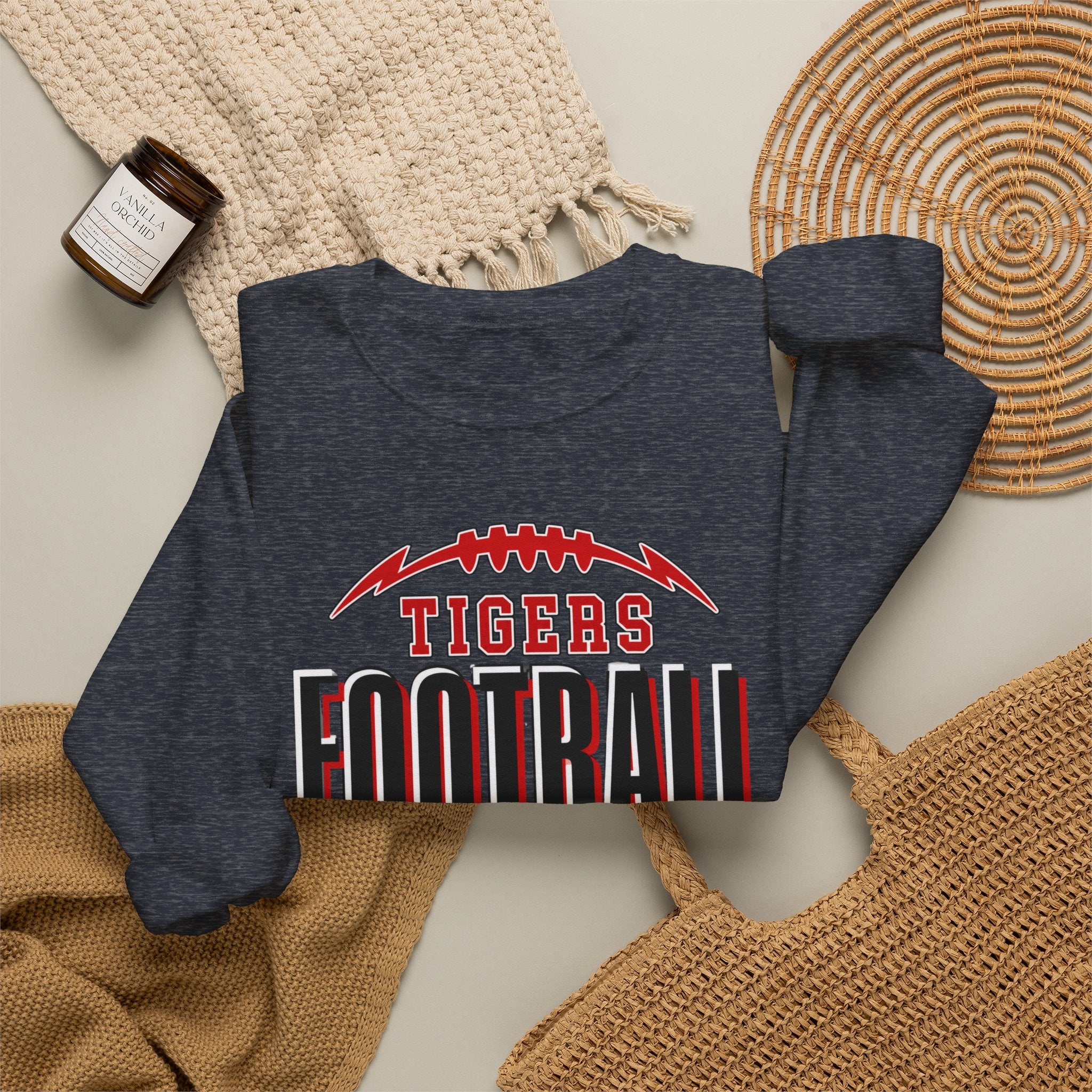 Tigers Football Crewneck Sweatshirt | Game Day Spirit Wear