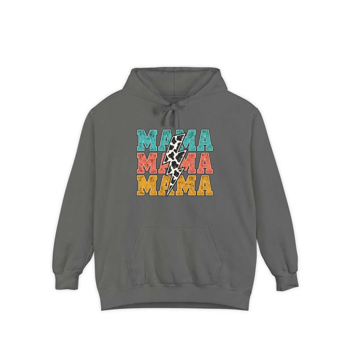 Retro MAMA Cow Print Hoodie