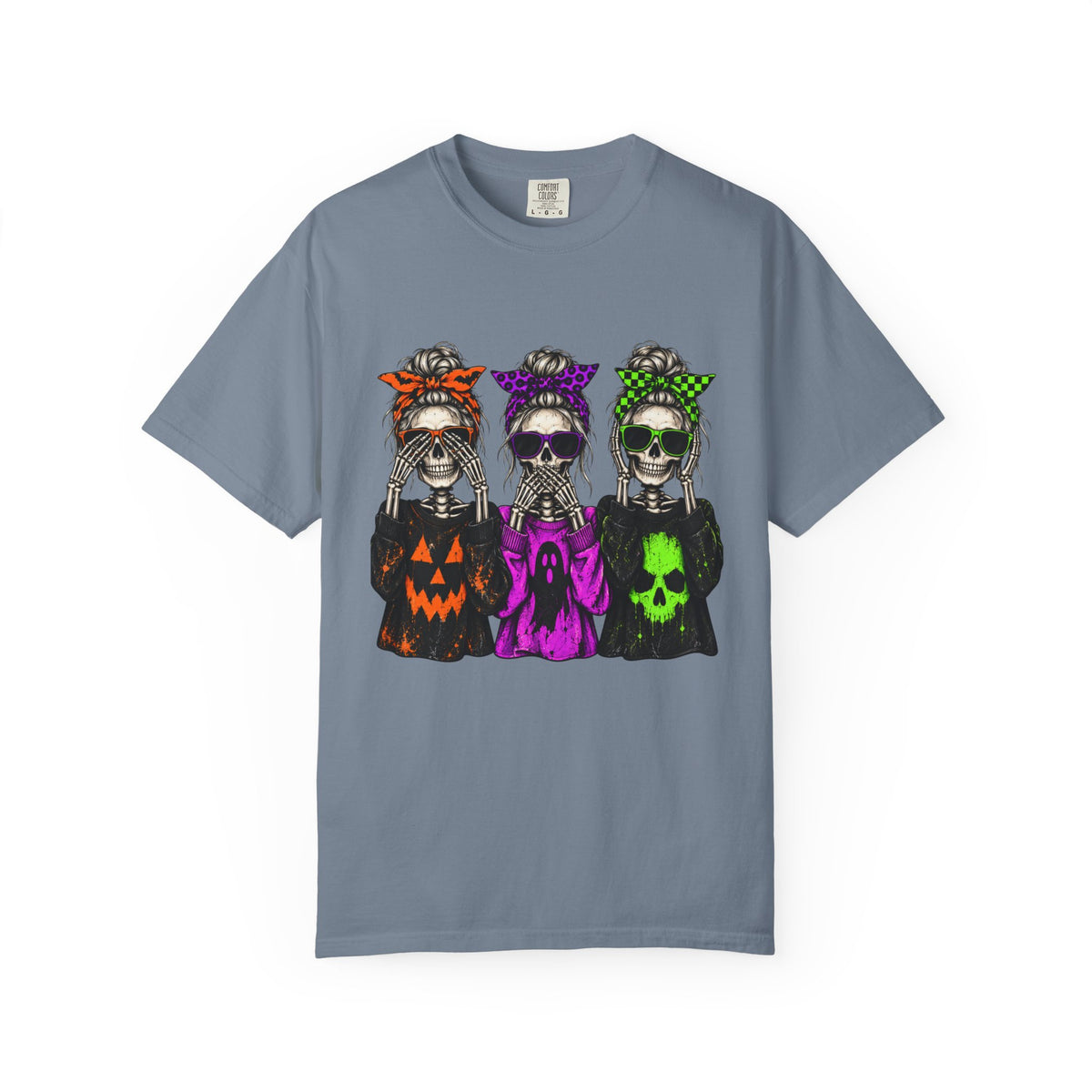 Halloween Skeletons T-Shirt - Colorful Spooky Graphic Tee