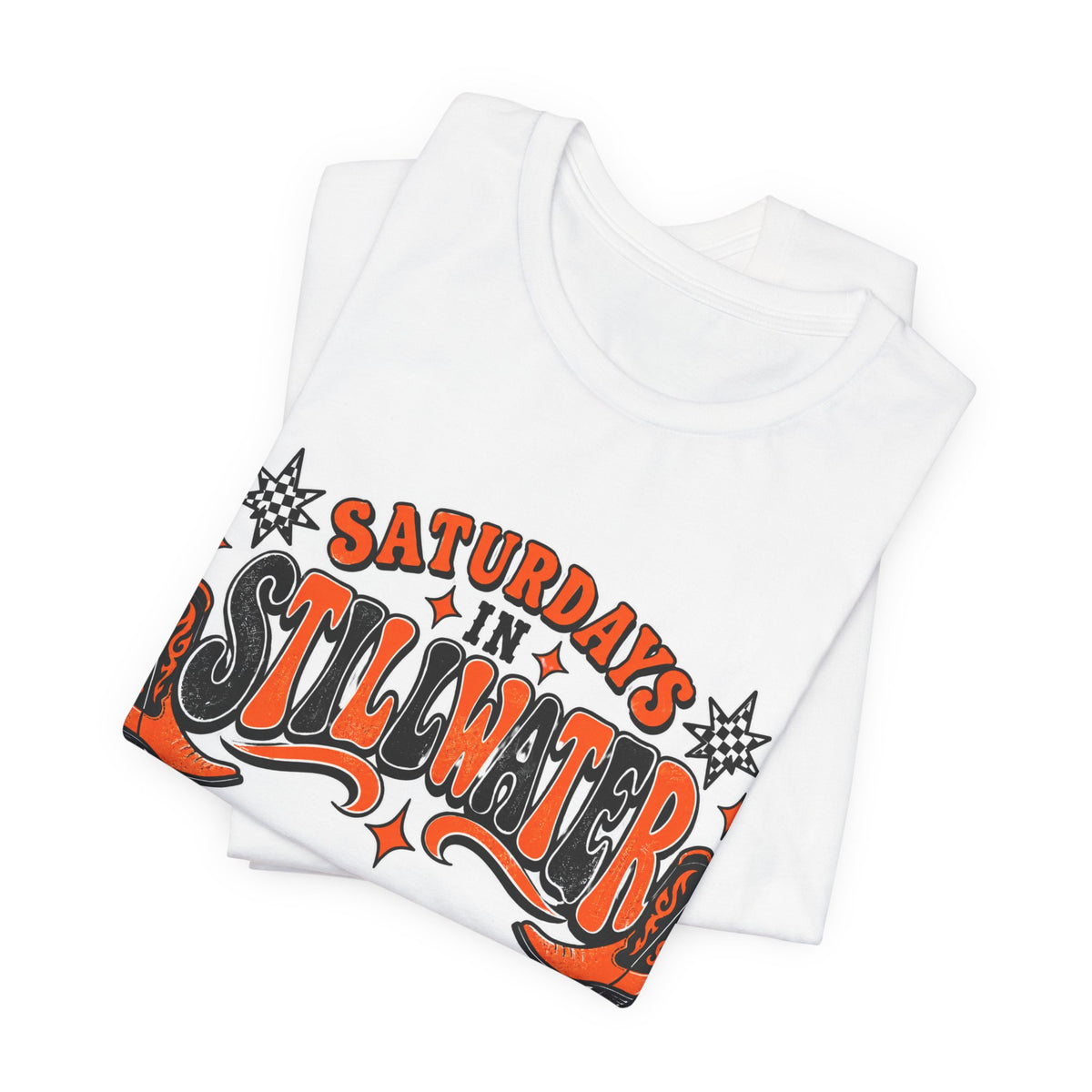 Saturdays in Stillwater Retro Western Game Day Tee