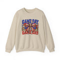 Game Day Football Bow Crewneck - Red & Royal Leopard Spirit Sweatshirt