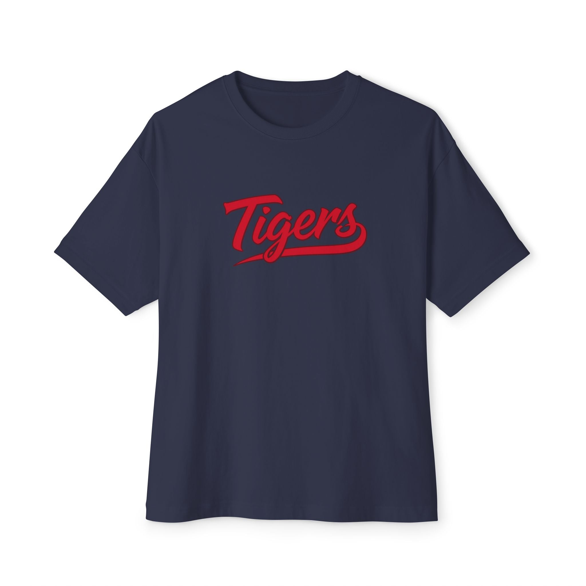 Tigers Script Tee | White oversized boxy T-shirt