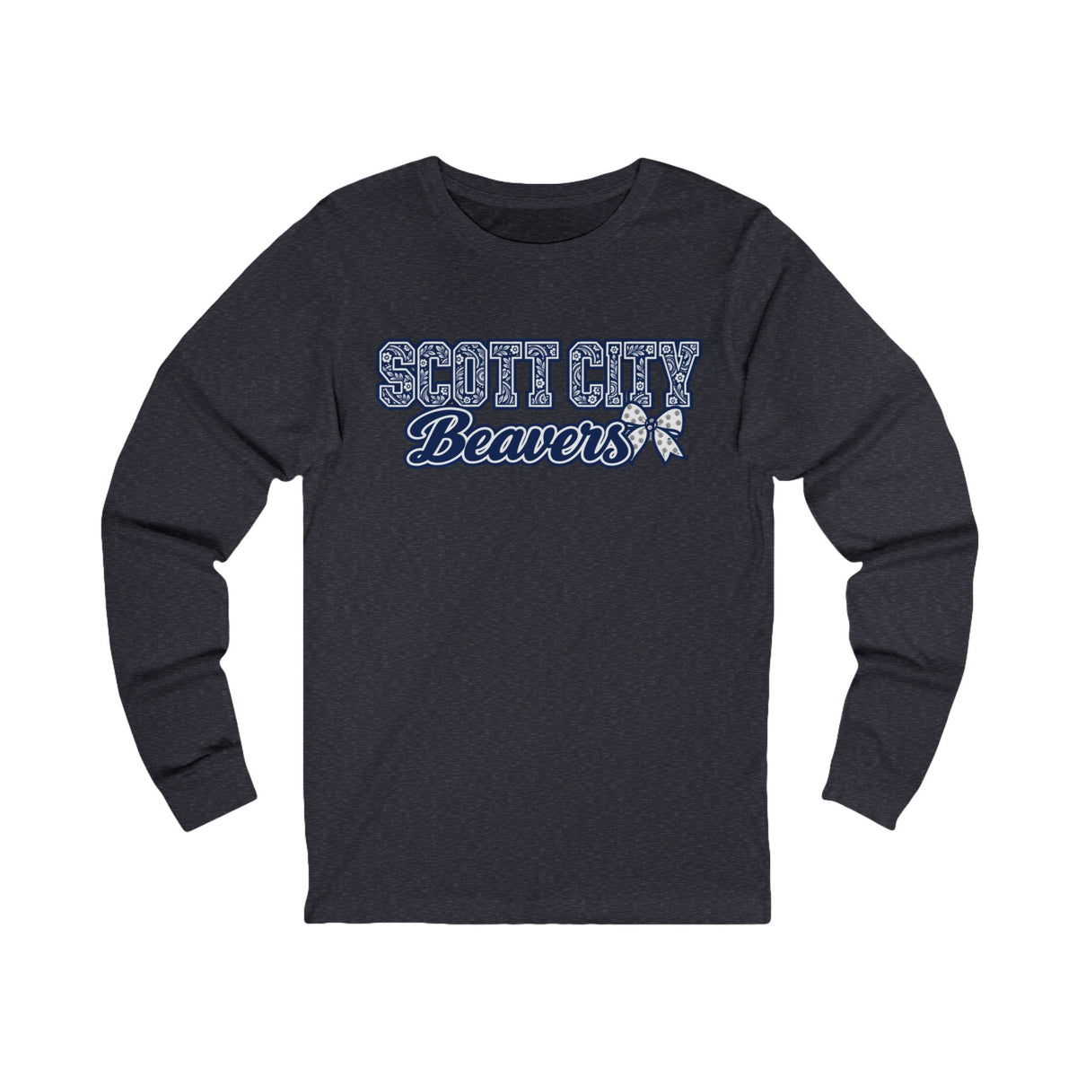 Scott City Beavers Paisley Bow Long Sleeve Tee