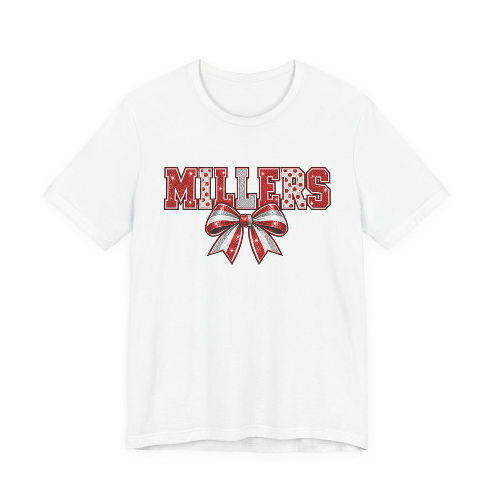 Millers Red & Silver Bow Unisex Tee
