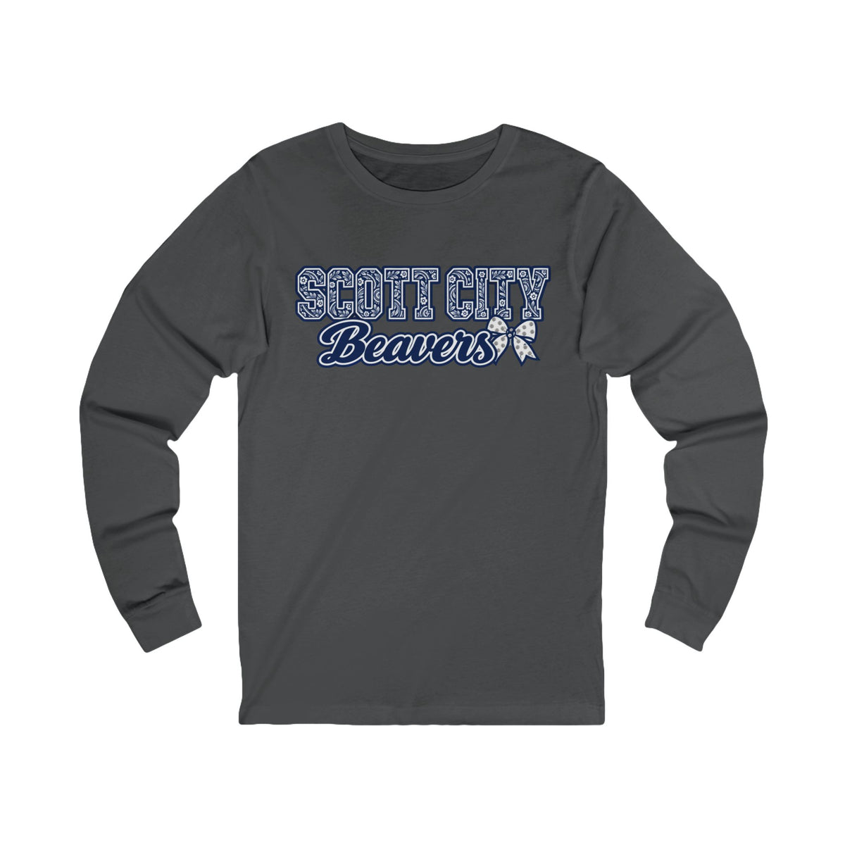 Scott City Beavers Paisley Bow Long Sleeve Tee