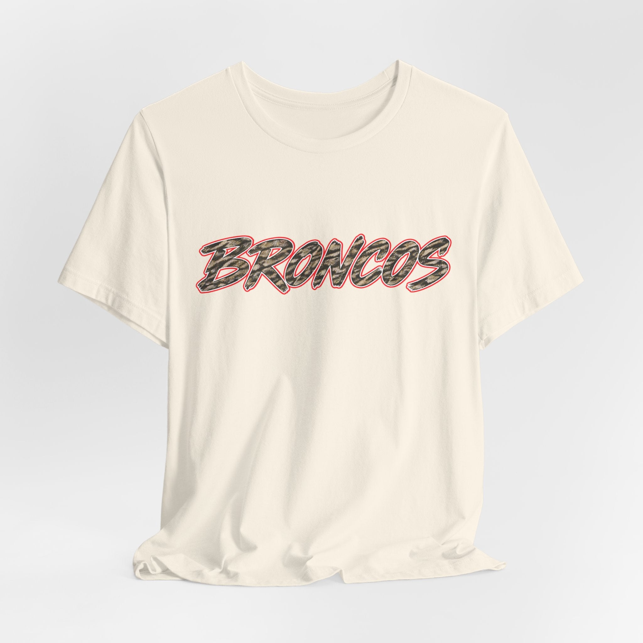 BRONCOS Leopard Print Unisex Tee - Bella+Canvas 3001