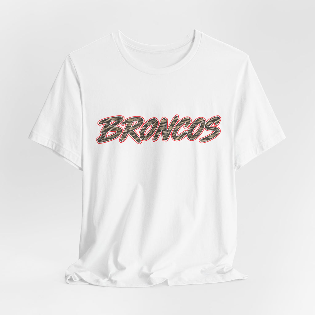 BRONCOS Leopard Print Unisex Tee - Bella+Canvas 3001