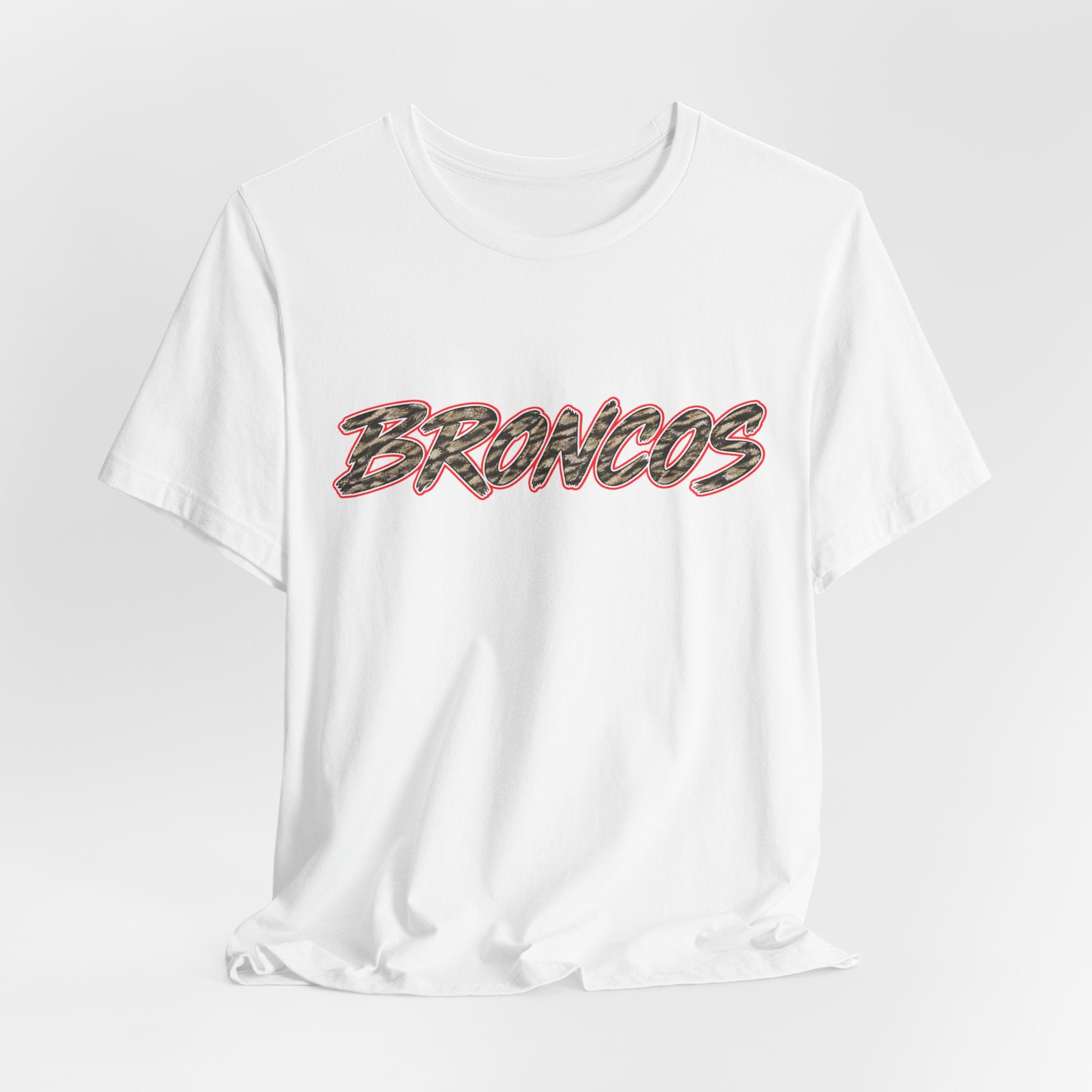 BRONCOS Leopard Print Unisex Tee - Bella+Canvas 3001