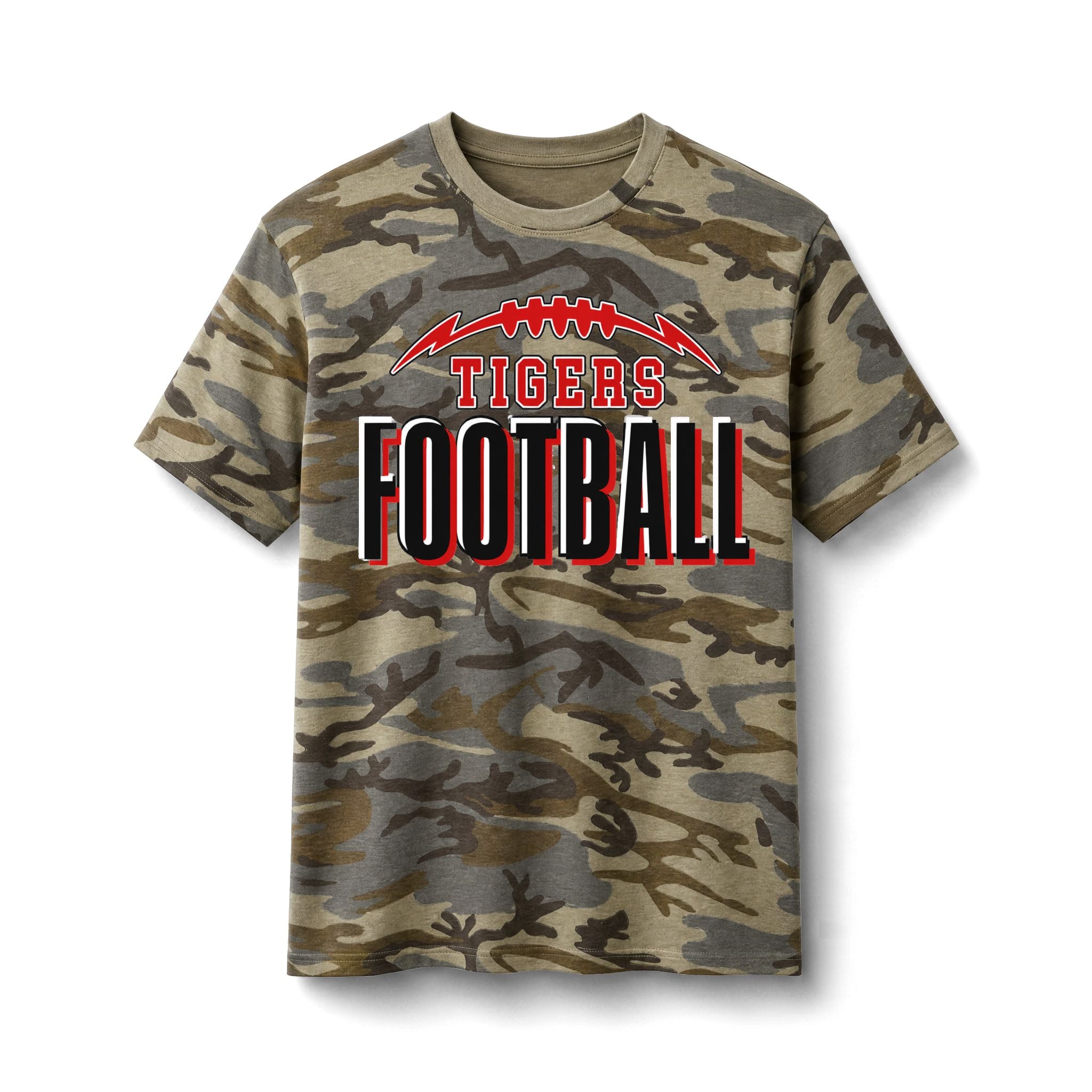 Tigers Football Camo Tee