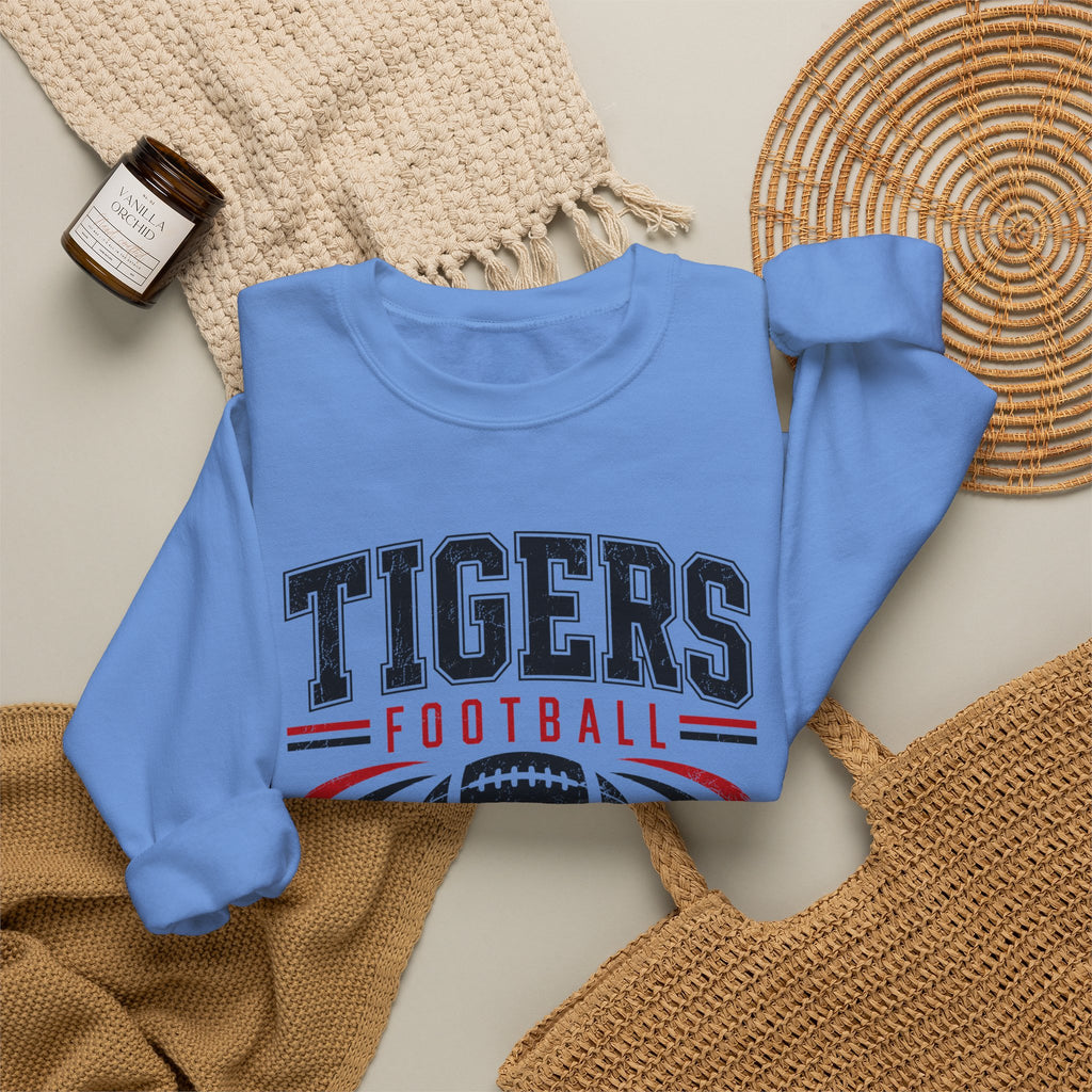 Tigers Football Vintage Logo Sweatshirt | Team Spirit Pullover