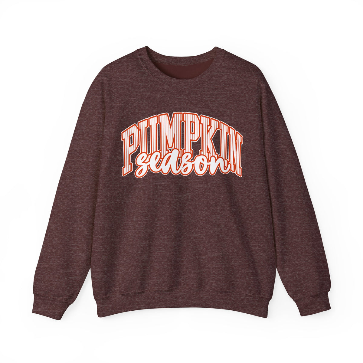 Pumpkin Season Pinstripe Crewneck Sweatshirt