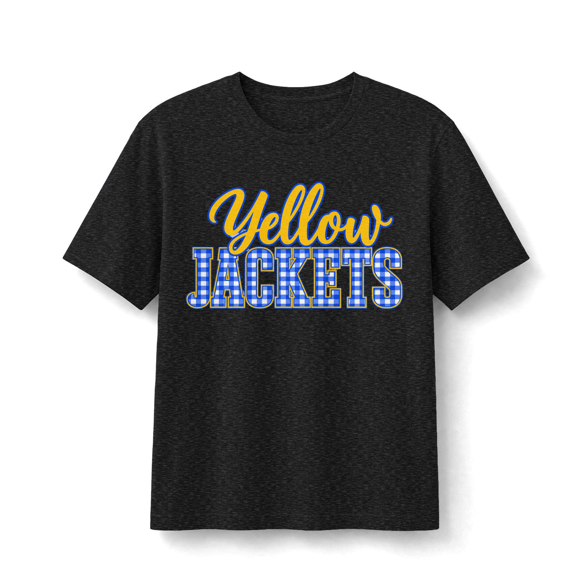 Yellow Jackets Blue Plaid Graphic Tee