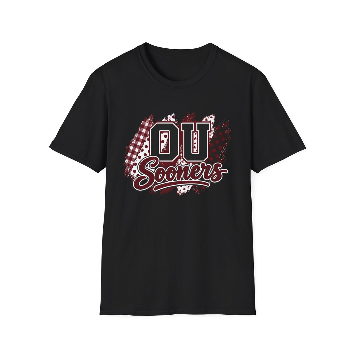 Sooners Mixed-Print Unisex Softstyle T-Shirt