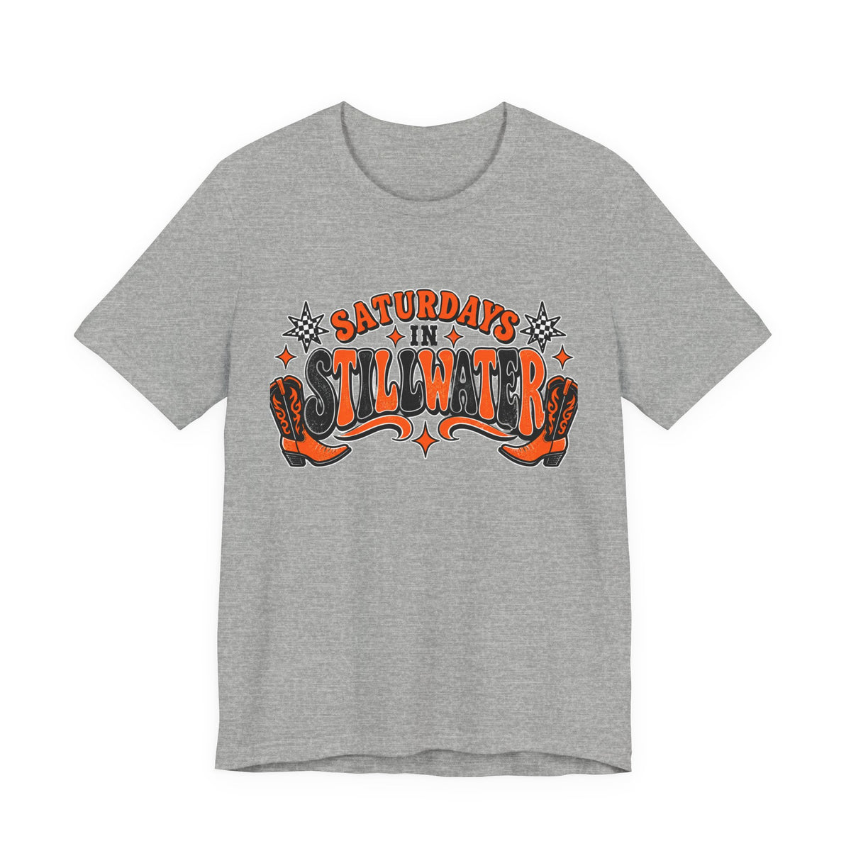 Saturdays in Stillwater Retro Western Game Day Tee