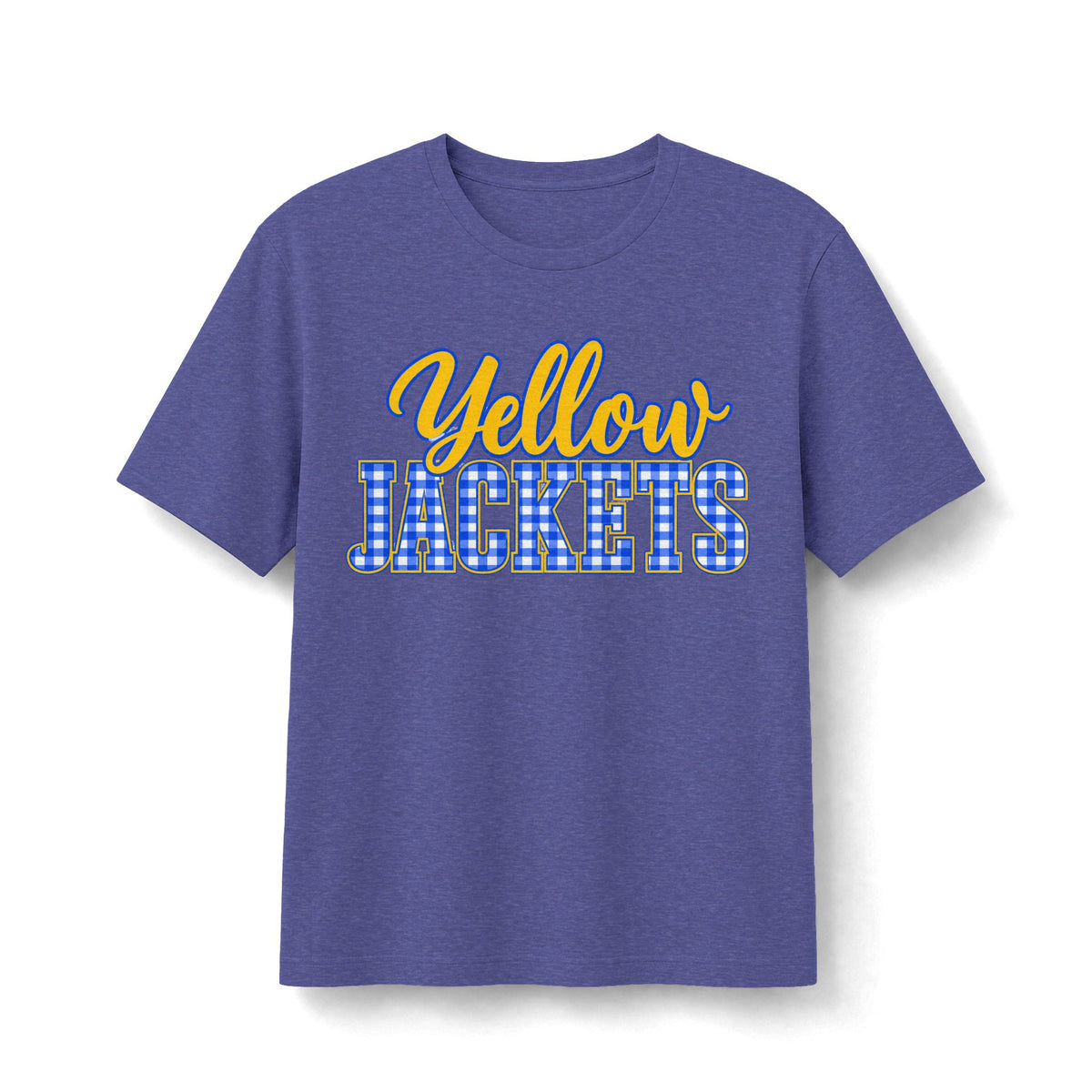 Yellow Jackets Blue Plaid Graphic Tee