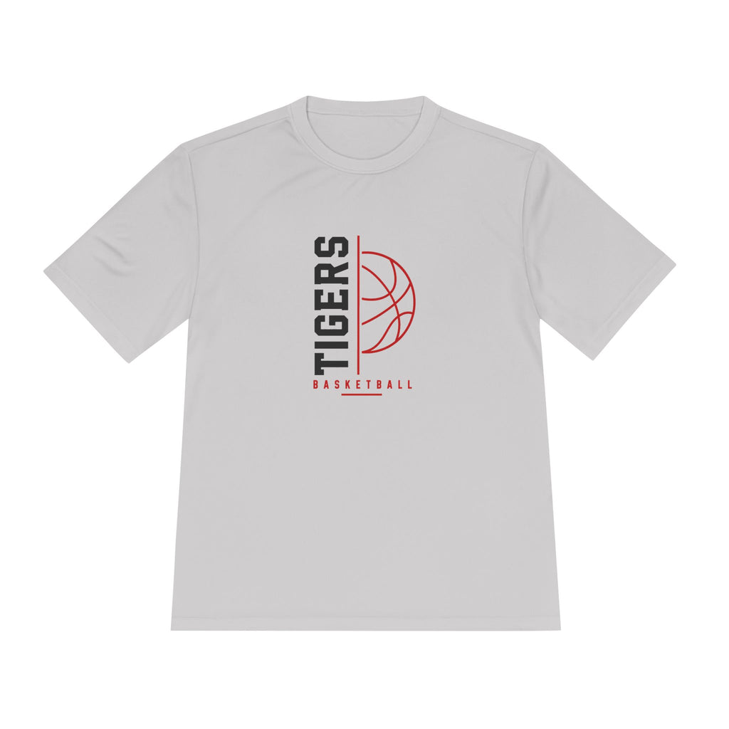 Tigers Basketball Tee - Vertical Logo Moisture-Wicking Shirt