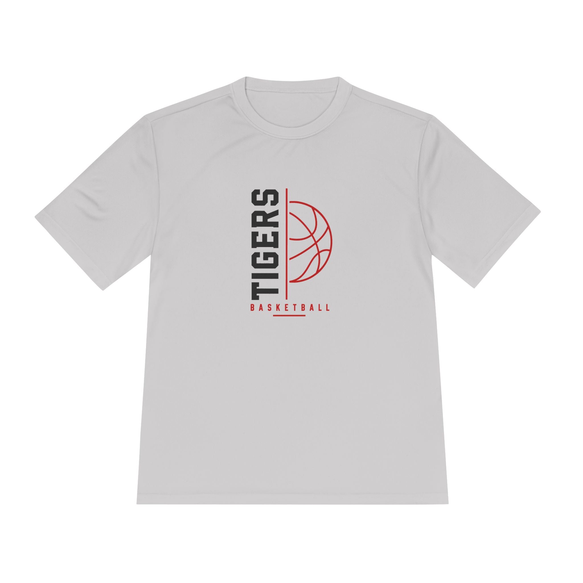 Tigers Basketball Tee - Vertical Logo Moisture-Wicking Shirt