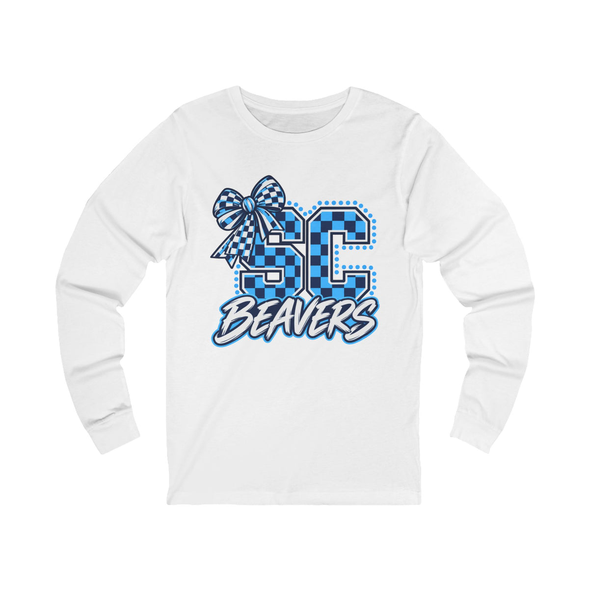 SC Beavers Checkered Bow Long Sleeve Tee