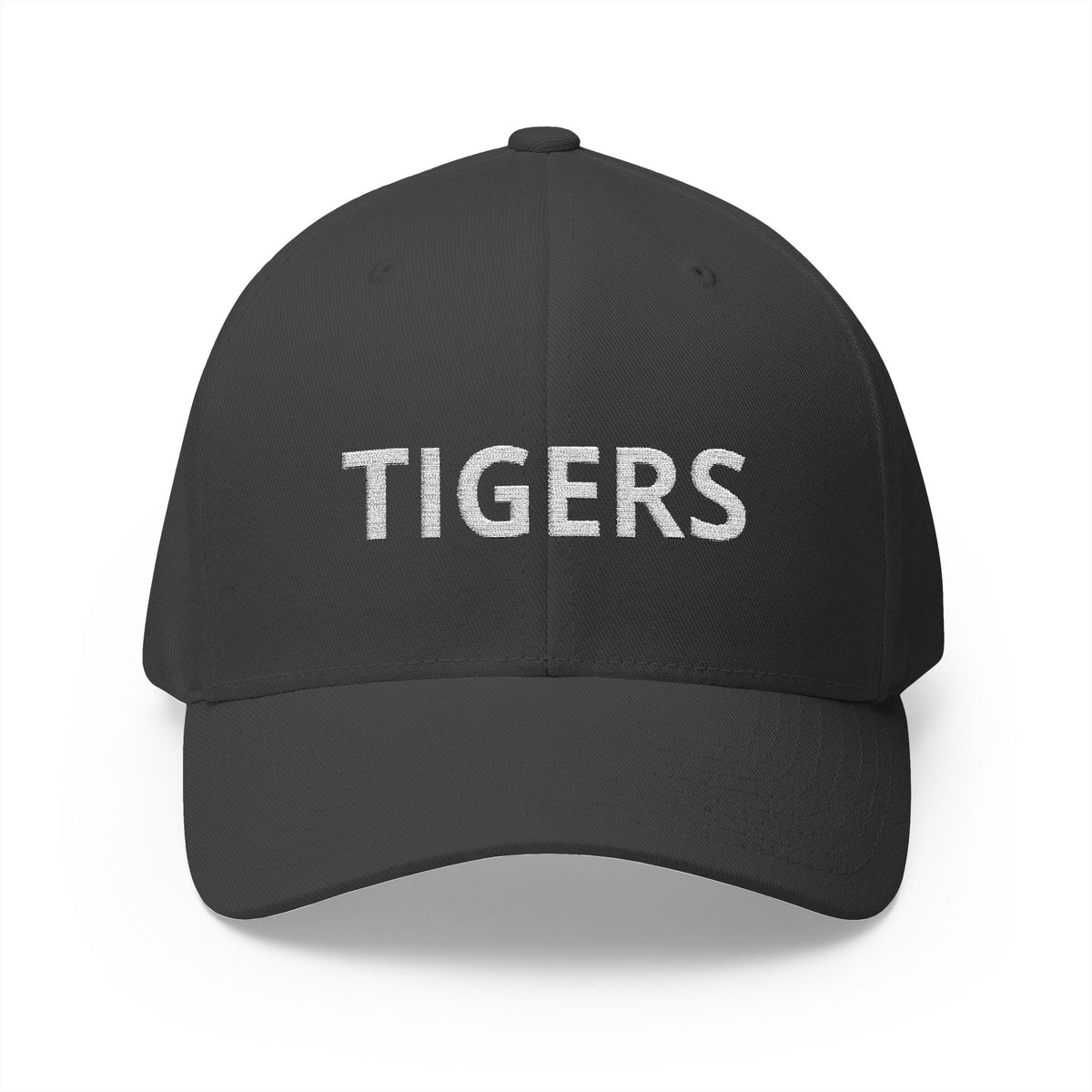 TIGERS Embroidered Flexfit Hat - White Stitching