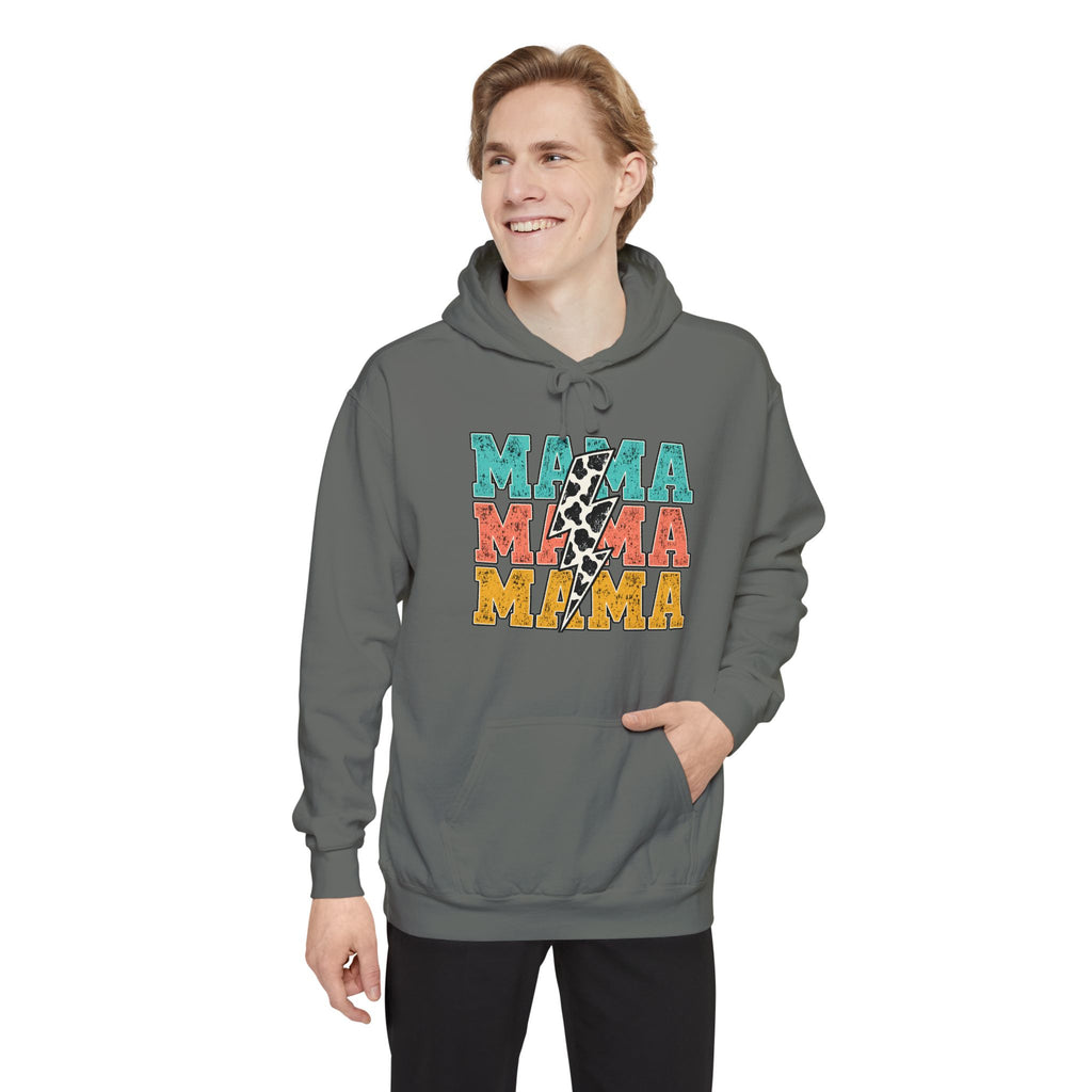 Retro MAMA Cow Print Hoodie